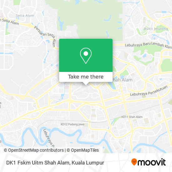 DK1 Fskm Uitm Shah Alam map