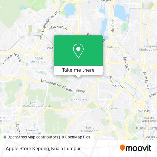 Peta Apple Store Kepong