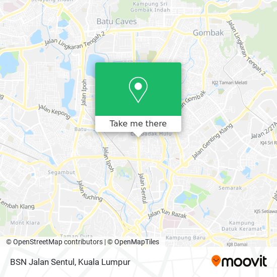 BSN Jalan Sentul map