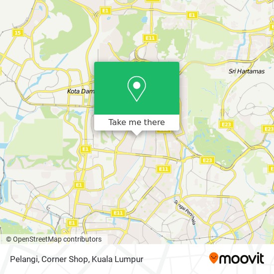 Pelangi, Corner Shop map