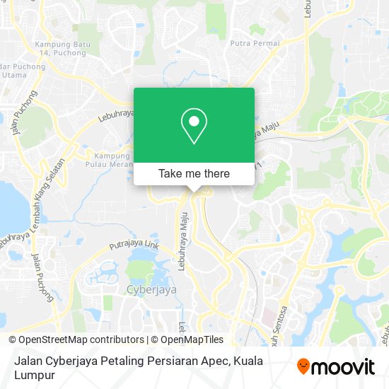 Jalan Cyberjaya Petaling Persiaran Apec map