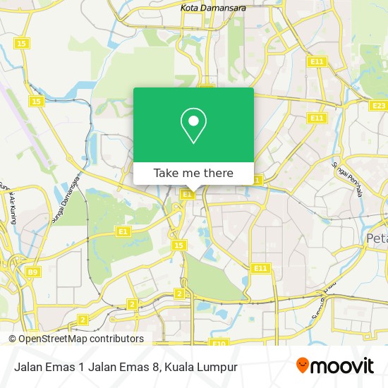 Jalan Emas 1 Jalan Emas 8 map