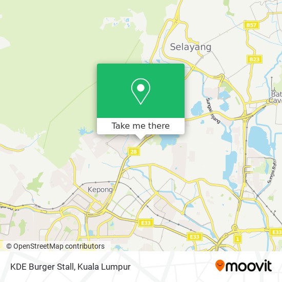 KDE Burger Stall map