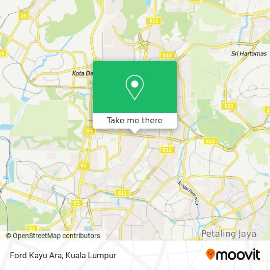 Ford Kayu Ara map