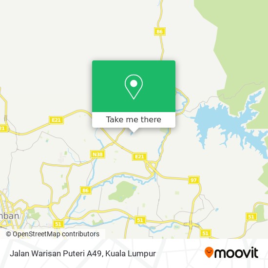 Jalan Warisan Puteri A49 map