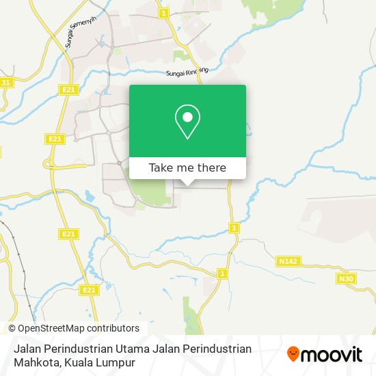 Peta Jalan Perindustrian Utama Jalan Perindustrian Mahkota