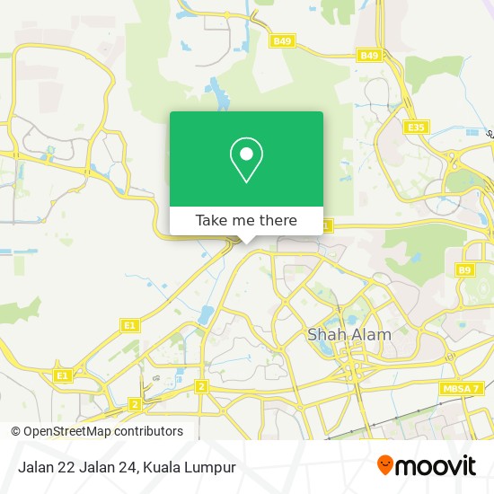 Peta Jalan 22 Jalan 24