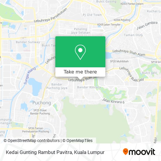 Kedai Gunting Rambut Pavitra map