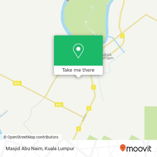 Peta Masjid Abu Naim, 43500 Sabak Bernam