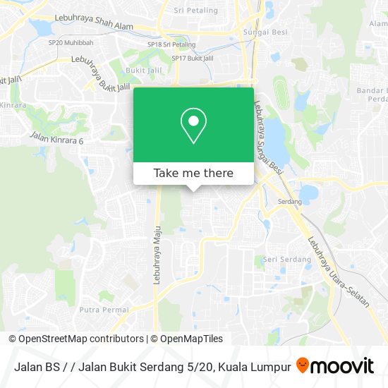 Jalan BS / / Jalan Bukit Serdang 5 / 20 map