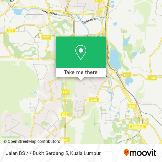 Jalan BS / / Bukit Serdang 5 map