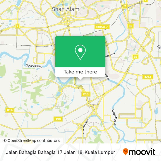 Jalan Bahagia Bahagia 17 Jalan 18 map