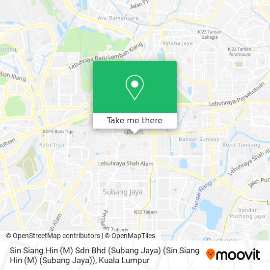 Peta Sin Siang Hin (M) Sdn Bhd (Subang Jaya) (Sin Siang Hin (M) (Subang Jaya))