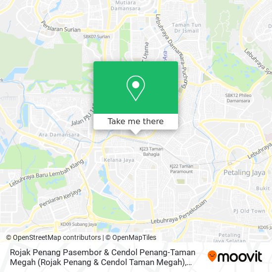 Rojak Penang Pasembor & Cendol Penang-Taman Megah map