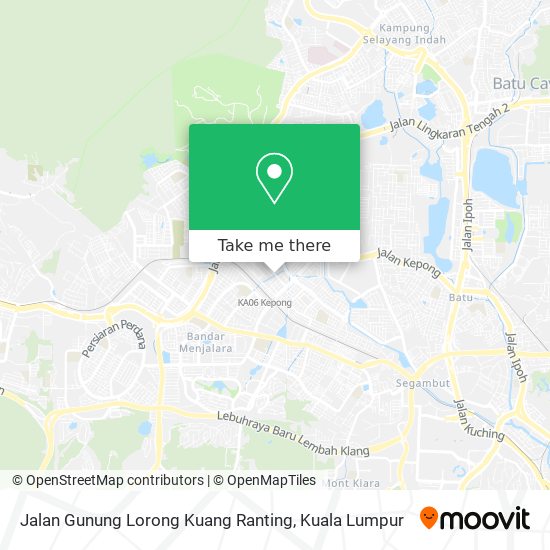 Peta Jalan Gunung Lorong Kuang Ranting