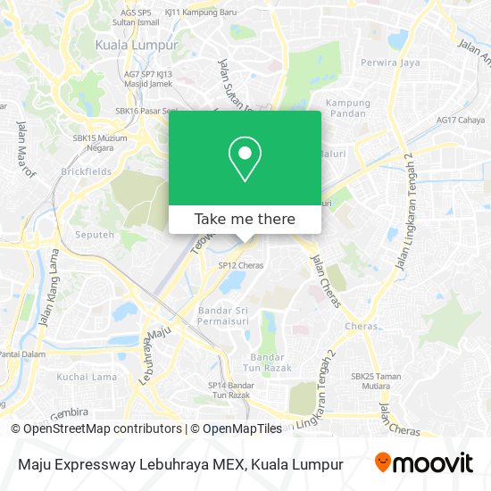 Maju Expressway Lebuhraya MEX map