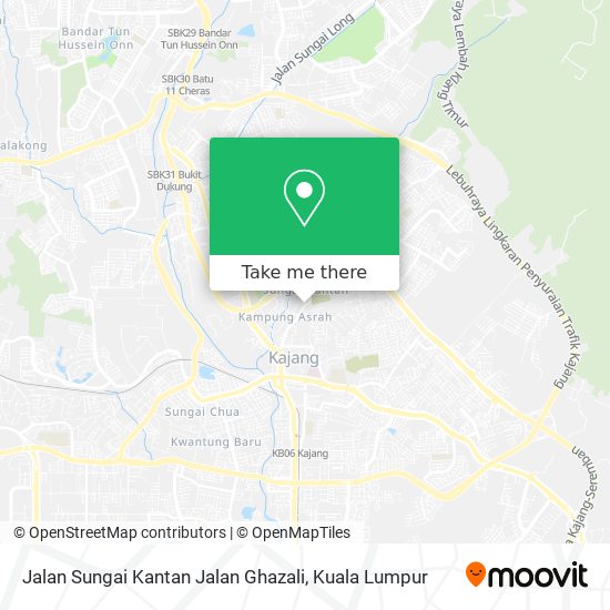 Jalan Sungai Kantan Jalan Ghazali map