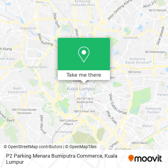 Peta P2 Parking Menara Bumiputra Commerce