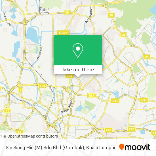 Sin Siang Hin (M) Sdn Bhd (Gombak) map