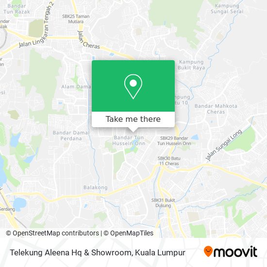 Telekung Aleena Hq & Showroom map