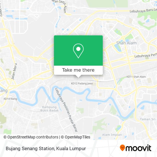 Bujang Senang Station map