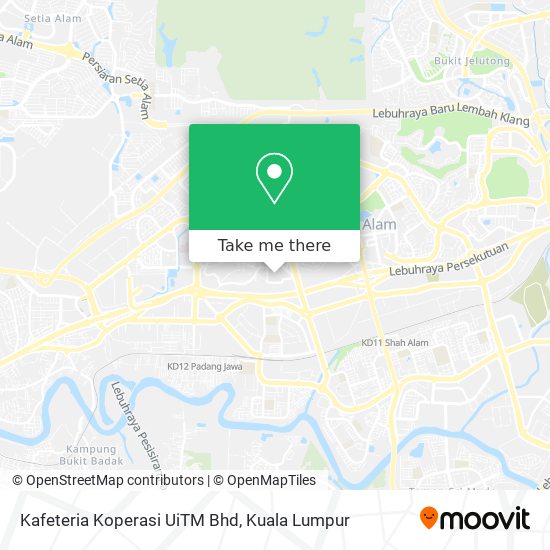 Peta Kafeteria Koperasi UiTM Bhd