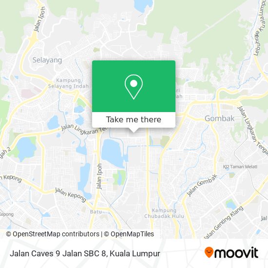 Jalan Caves 9 Jalan SBC 8 map