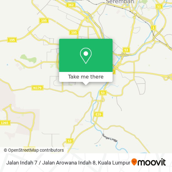 Peta Jalan Indah 7 / Jalan Arowana Indah 8