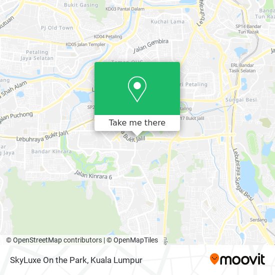 SkyLuxe On the Park map