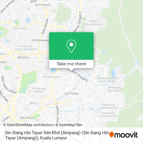 Peta Sin Siang Hin Tayar Sdn Bhd (Ampang) (Sin Siang Hin Tayar (Ampang))