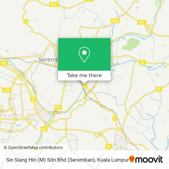 Sin Siang Hin (M) Sdn Bhd (Seremban) map