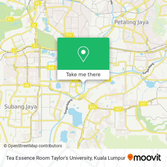 Tea Essence Room Taylor's University map
