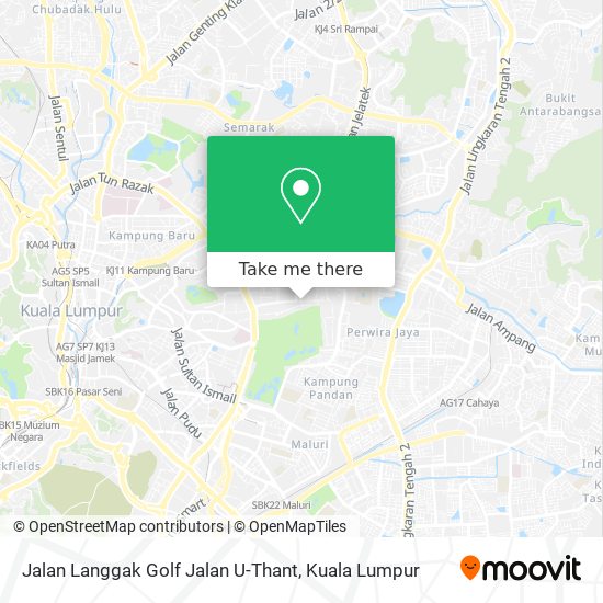 Jalan Langgak Golf Jalan U-Thant map