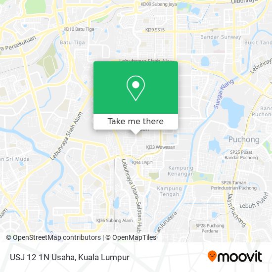 USJ 12 1N Usaha map