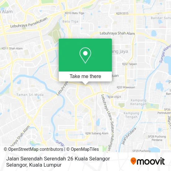 Jalan Serendah Serendah 26 Kuala Selangor Selangor map