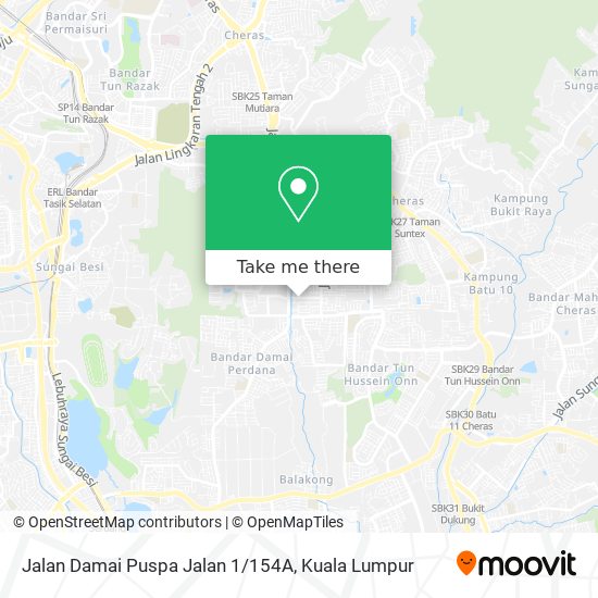 Jalan Damai Puspa Jalan 1/154A map