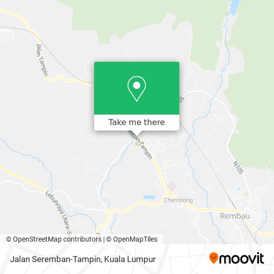 Peta Jalan Seremban-Tampin