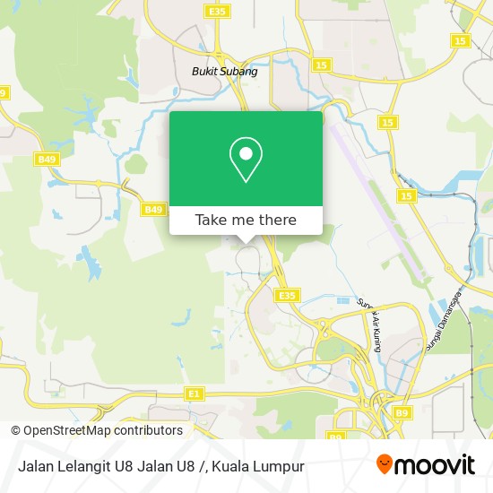 Jalan Lelangit U8 Jalan U8 / map