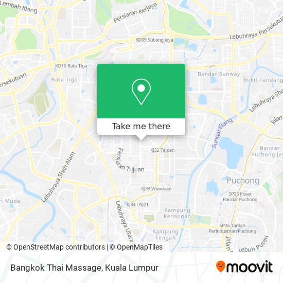 Bangkok Thai Massage map