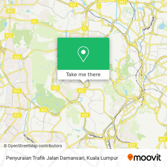 Peta Penyuraian Trafik Jalan Damansari