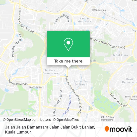 Jalan Jalan Damansara Jalan Jalan Bukit Lanjan map