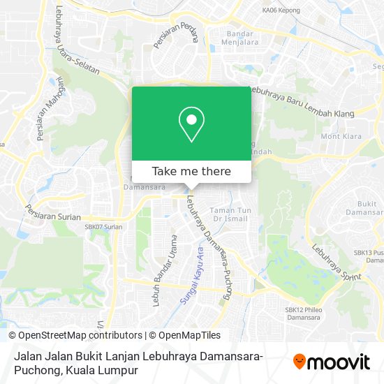 Peta Jalan Jalan Bukit Lanjan Lebuhraya Damansara-Puchong