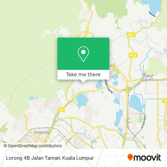 Peta Lorong 4B Jalan Taman