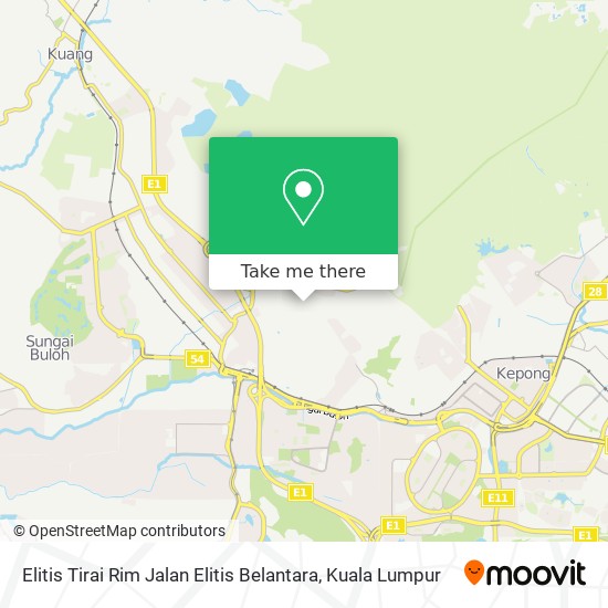 Elitis Tirai Rim Jalan Elitis Belantara map