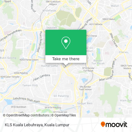 KLS Kuala Lebuhraya map