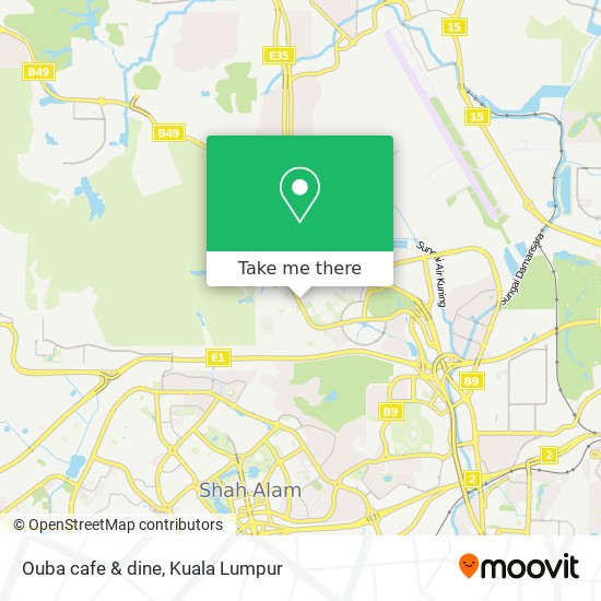 Ouba cafe & dine map