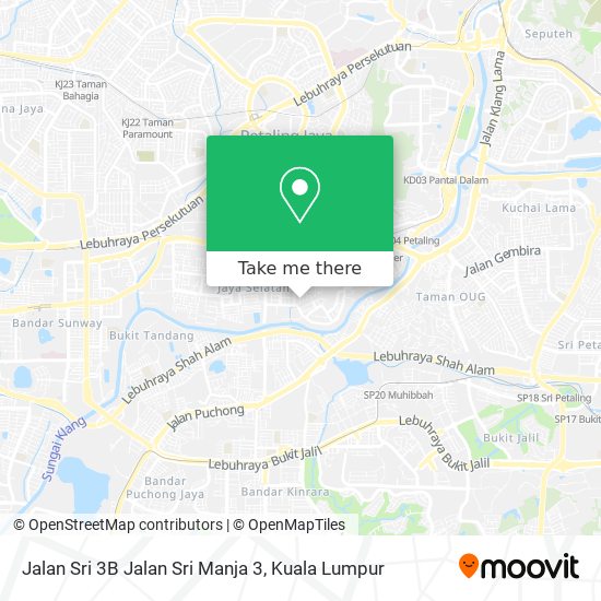 Peta Jalan Sri 3B Jalan Sri Manja 3