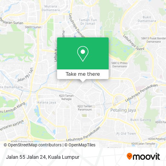 Peta Jalan 55 Jalan 24