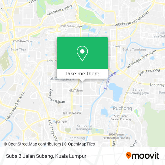 Suba 3 Jalan Subang map