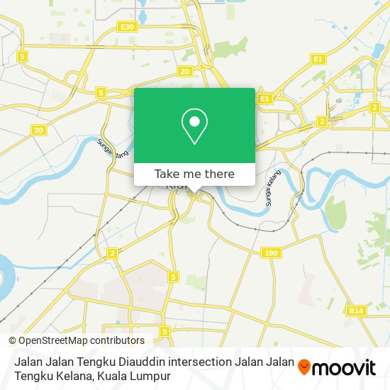 Peta Jalan Jalan Tengku Diauddin intersection Jalan Jalan Tengku Kelana